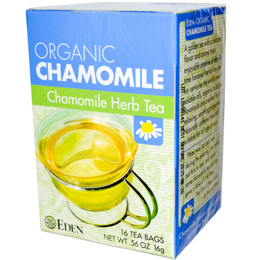 Eden Foods, , Chamomile Herb Tea, 16 Tea Bags, .56 oz (16 g)