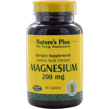 Nature's Plus, Magnesio, 200 mg, 90 tabletas