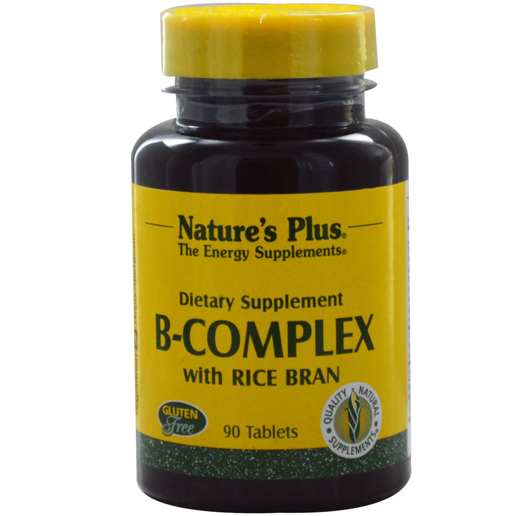 Nature's Plus, Complexe B au son de riz, 90 comprimés