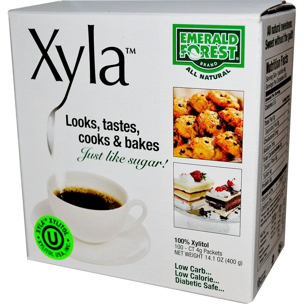 Xylitol USA, Xyla, Just Like Sugar, 100 opakowań po 4 g