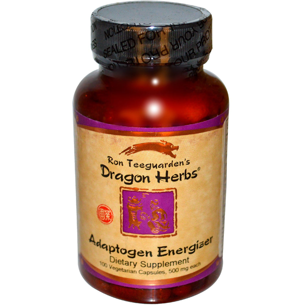Dragon Herbs, Energizante adaptógeno, 500 mg, 100 cápsulas vegetales