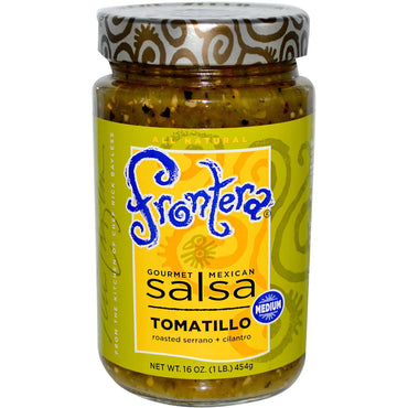 Frontera, Salsa Gourmet Mexicană, Tomatillo, Mediu, 16 oz (454g)