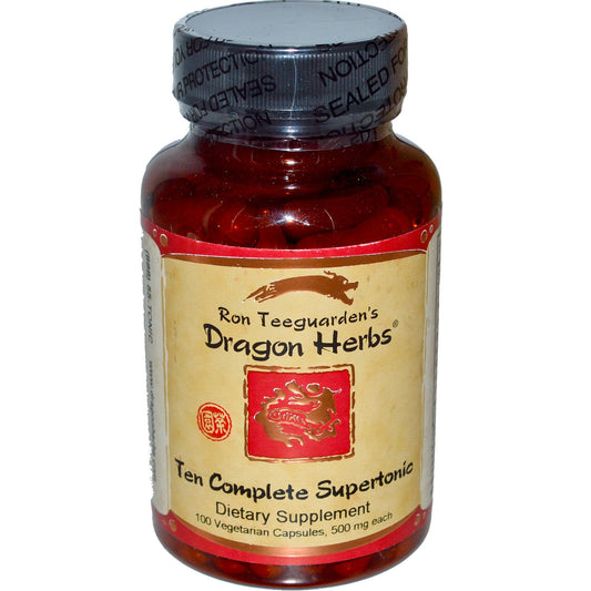 Dragon Herbs, dieci supertonici completi, 500 mg, 100 capsule