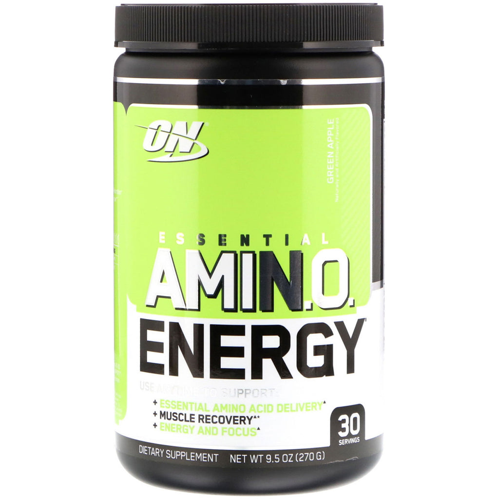 Optymalne odżywianie, Essential Amin.O. Energia, Zielone jabłko, 9,5 uncji (270 g)
