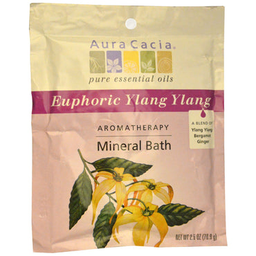 Aura Cacia, Baño mineral de aromaterapia, Ylang Ylang eufórico, 2,5 oz (70,9 g)