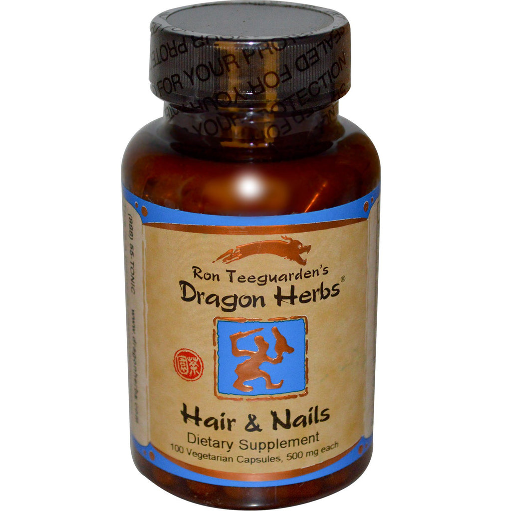 Dragon Herbs Hair & Nails 500 מ"ג 100 כוסות צמחיות