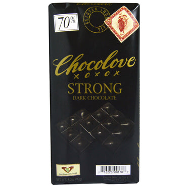 Chocolove, sterk mørk sjokolade, 3,2 oz (90 g)