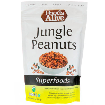 Foods Alive, Superfoods, Orzeszki ziemne z dżungli, 8 uncji (227 g)