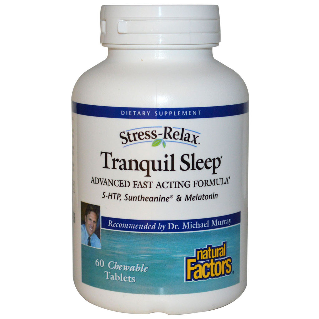Factori naturali, stres-relaxare, somn linistit, 60 de tablete masticabile