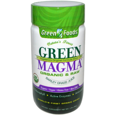 Green Foods Corporation, Groen Magma, Gerstegrassap, 2,8 oz (80 g)