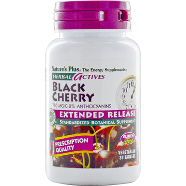 Nature's Plus, Herbal Actives, Black Cherry, 750 mg, 30 tabletter