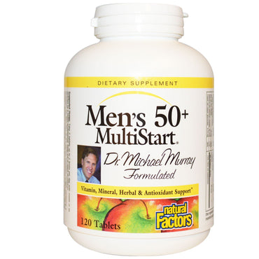 Natural Factors, Men's 50+ MultiStart, 120 Tabletten
