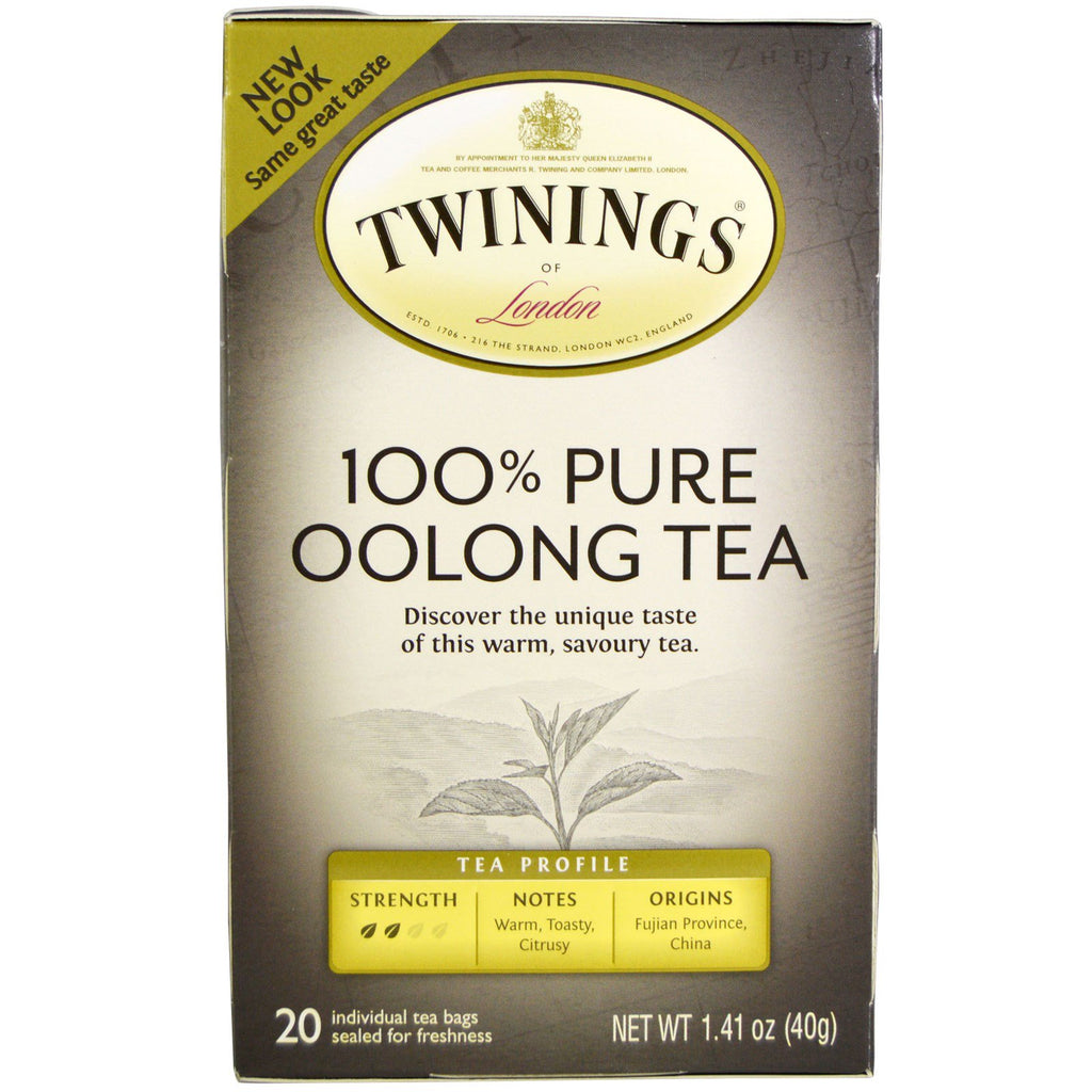 ट्विनिंग्स, 100% शुद्ध ऊलोंग चाय, 20 टी बैग, 1.41 आउंस (40 ग्राम)