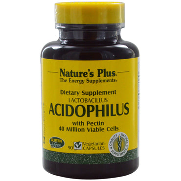 Nature's Plus, Acidophilus, Lactobacillus, 90 gélules végétariennes