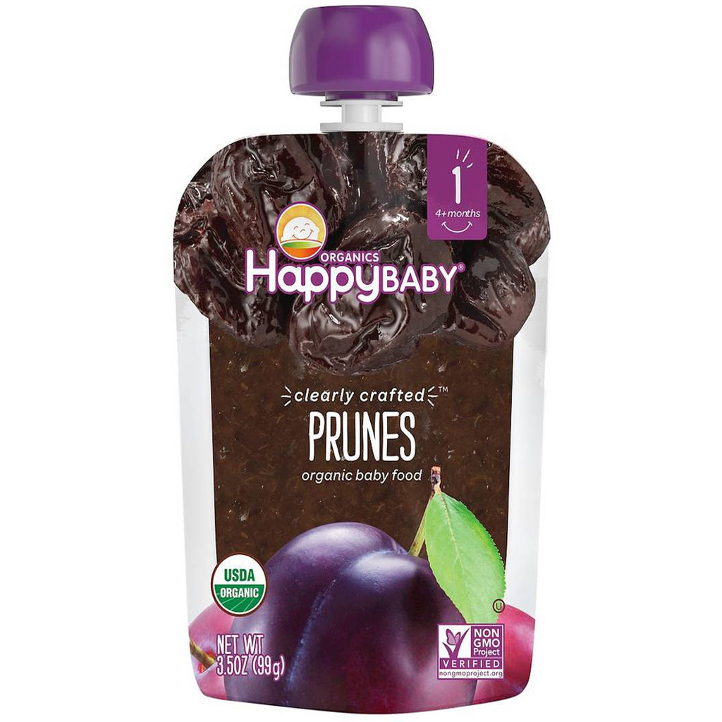 Nurture Inc. (Happy Baby)  Baby Food Stage 1 Clearly Crafted Prunes  4 + Months 3.5 oz (99 g)