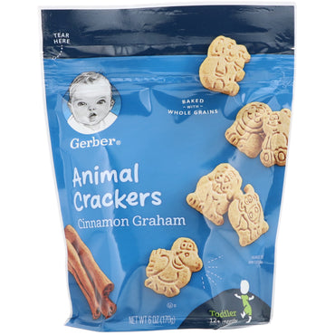Gerber Graduates Crackers animaux Graham à la cannelle pour tout-petits 6 oz (170 g)