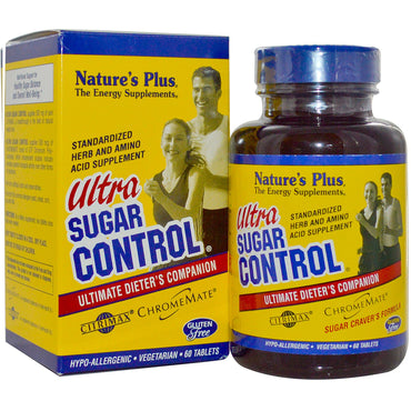 Nature's Plus, Ultra Sugar Control, el mejor compañero para personas que hacen dieta, 60 tabletas