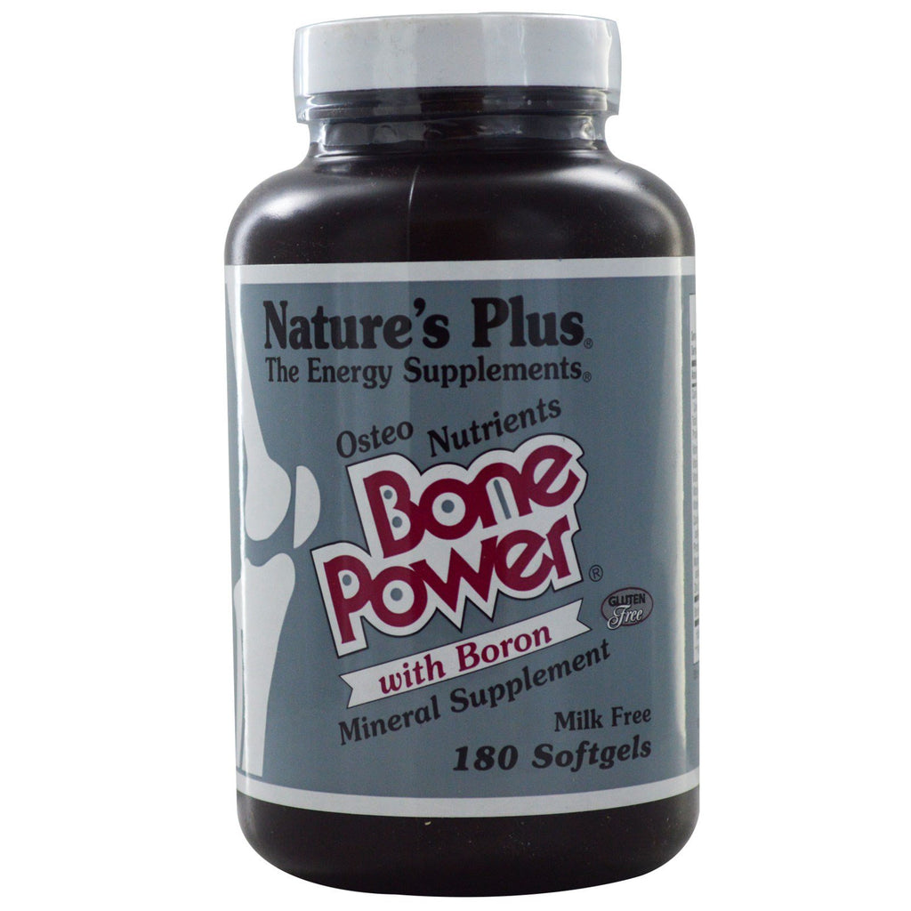 Nature's Plus, Bone Power, cu Bor, 180 de capsule moi