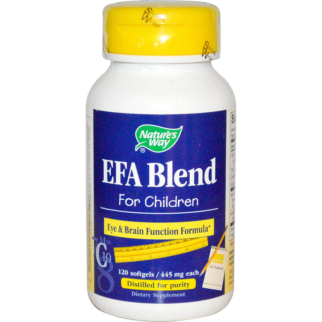 Nature's Way, Mistura de EFA, para Crianças, 445 mg, 120 Cápsulas Softgel