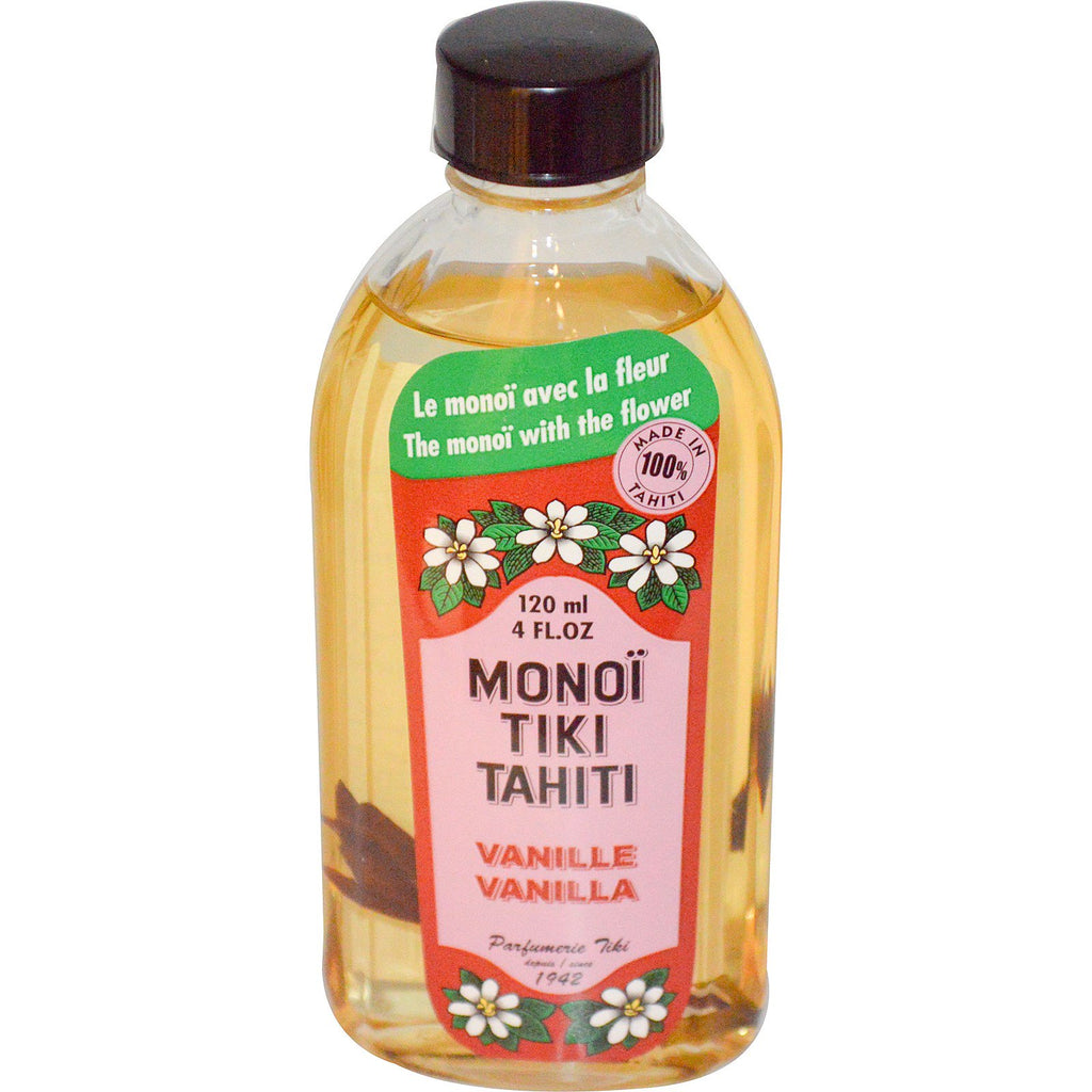 Monoï Tiaré Tahiti, huile de noix de coco, vanille, 4 fl oz (120 ml)