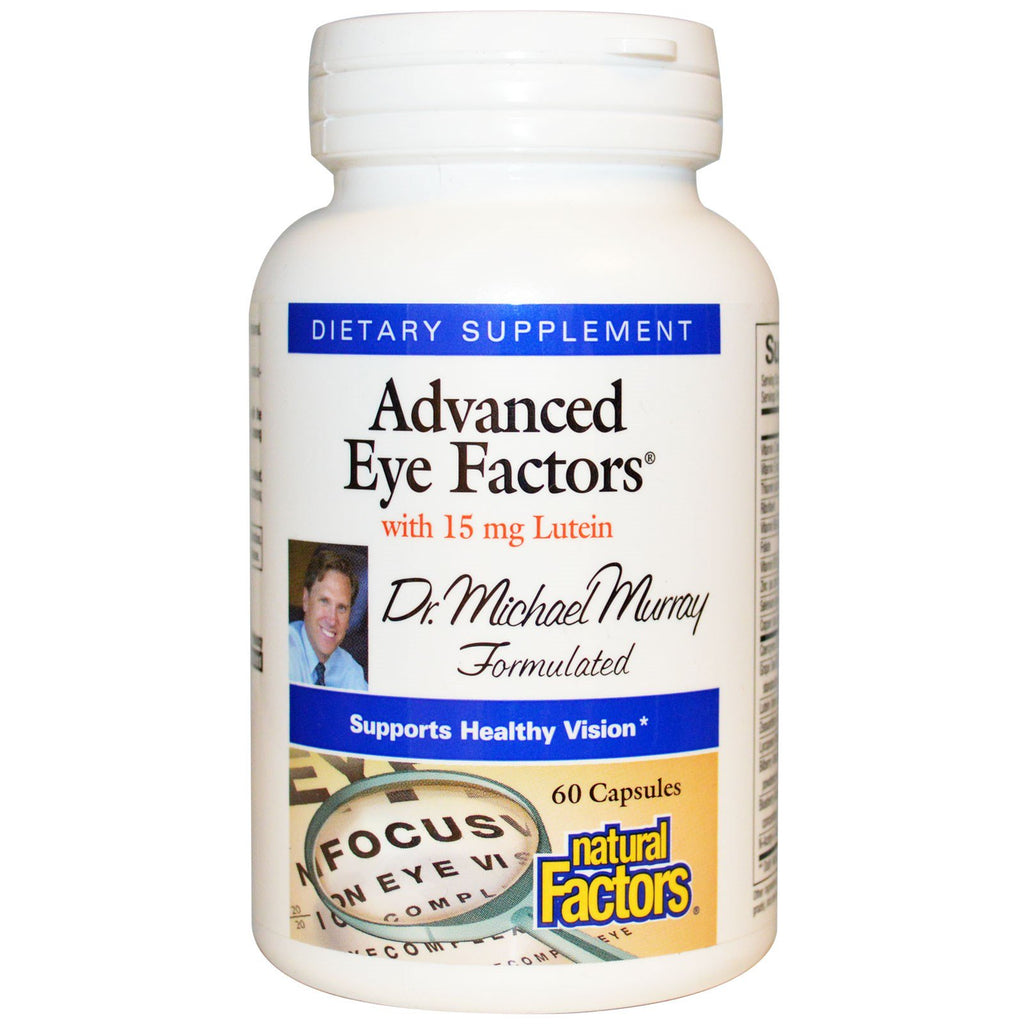 Fatores naturais, fatores oculares avançados, 60 cápsulas