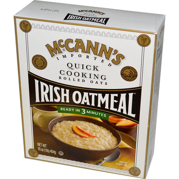 McCann's Irish Oatmeal، سريع الطهي، شوفان ملفوف، 16 أونصة (454 جم)
