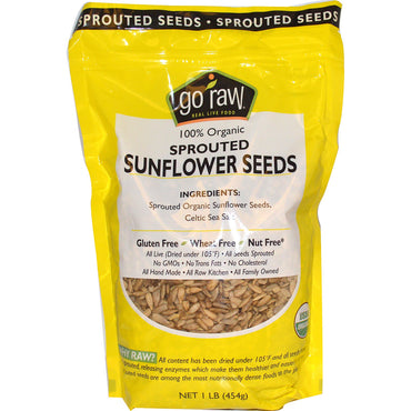 Go Raw,  Sprouted Sunflower Seeds, 1 lb (454 g)