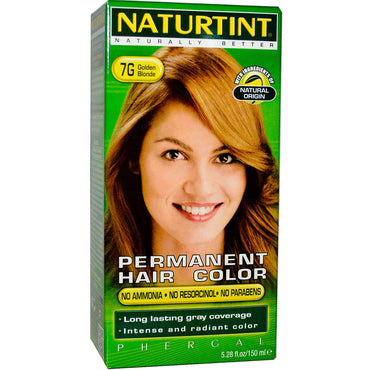 Naturtint, Tinte permanente para el cabello, Rubio dorado 7G, 5,28 fl oz (150 ml)