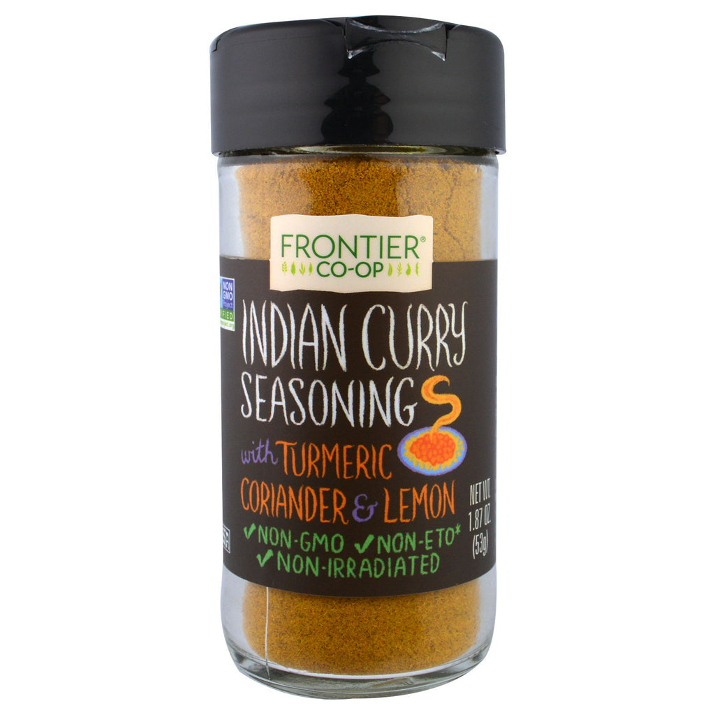 Frontier Natural Products, condimente indian curry, 1,87 oz (53 g)