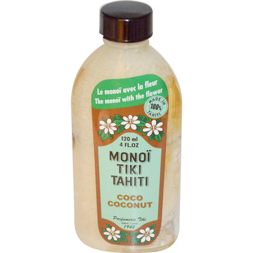 Monoï Tiaré Tahiti, huile de noix de coco, noix de coco, 4 fl oz (120 ml)