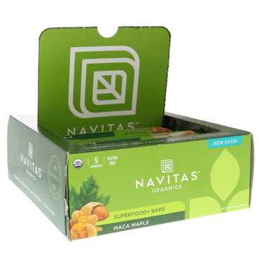 Navitas s, スーパーフード + バー、マカメープル、12 バー、16.8 オンス (480 g)