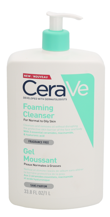 Nettoyant moussant CeraVe avec pompe 1000 ml