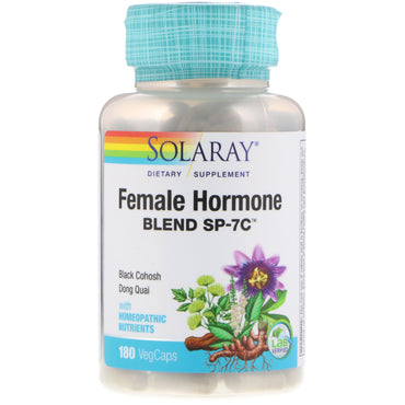Solaray, mélange d'hormones féminines sp-7c, 180 capsules végétales