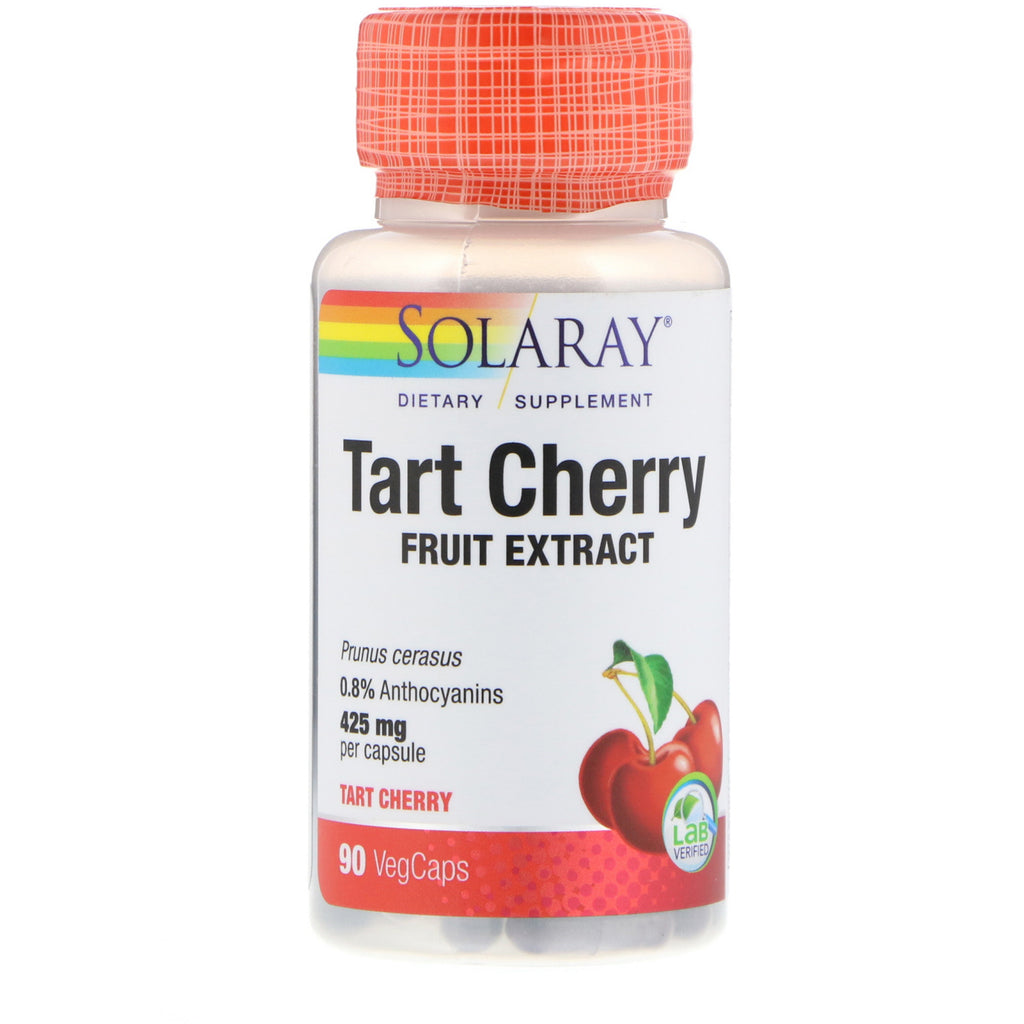 Solaray, extract de fructe de cireșe tartă, 425 mg, 90 capsule vegetale