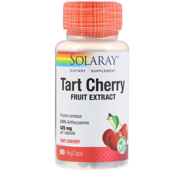Solaray, extracto de fruta de cereza ácida, 425 mg, 90 cápsulas vegetales