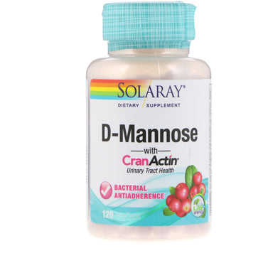 Solaray, D-Mannose with CranActin, 120 VegCaps