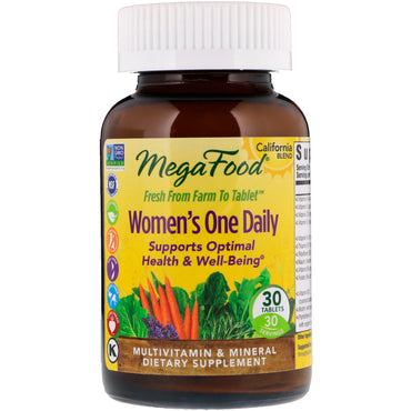 MegaFood, én daglig for kvinner, 30 tabletter