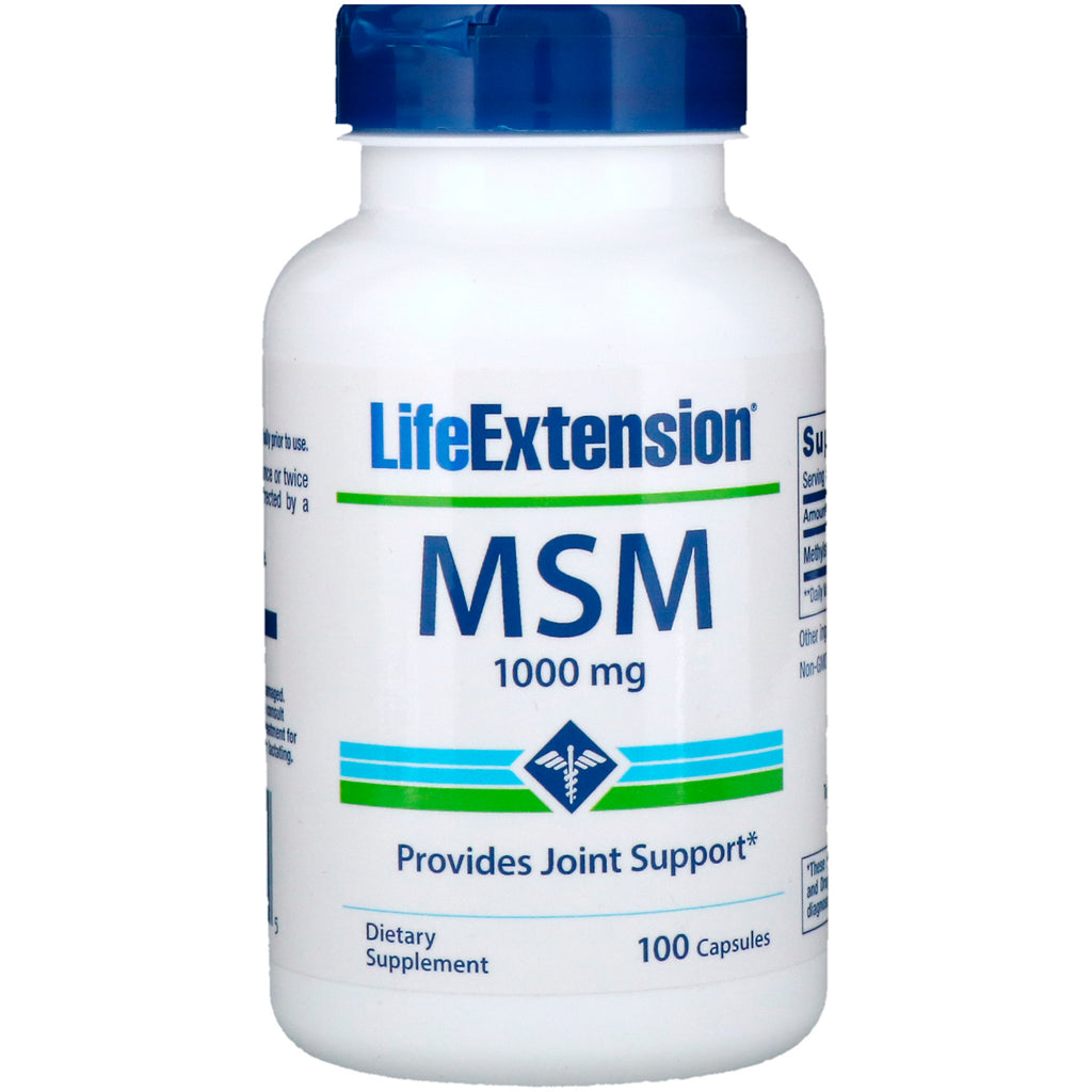 Life Extension、MSM、1000 mg、100 カプセル