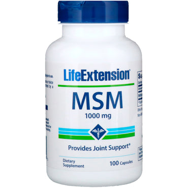 Life Extension, MSM, 1000 mg, 100 cápsulas