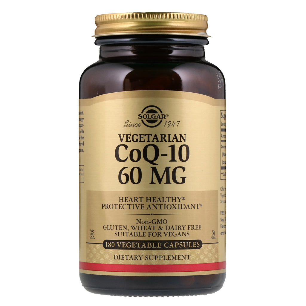 Solgar, vegetarisk CoQ-10, 60 mg, 180 grønnsakskapsler