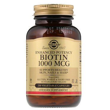Solgar, Biotine, 1.000 mcg, 250 Plantaardige capsules