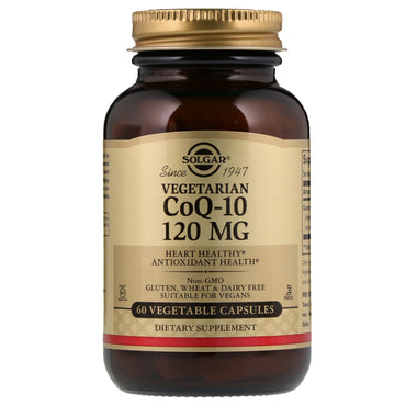 Solgar, CoQ-10 Vegetariano, 120 mg, 60 Cápsulas Vegetais