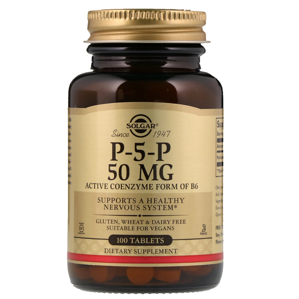 Solgar, P-5-P, 50 mg, 100 comprimate