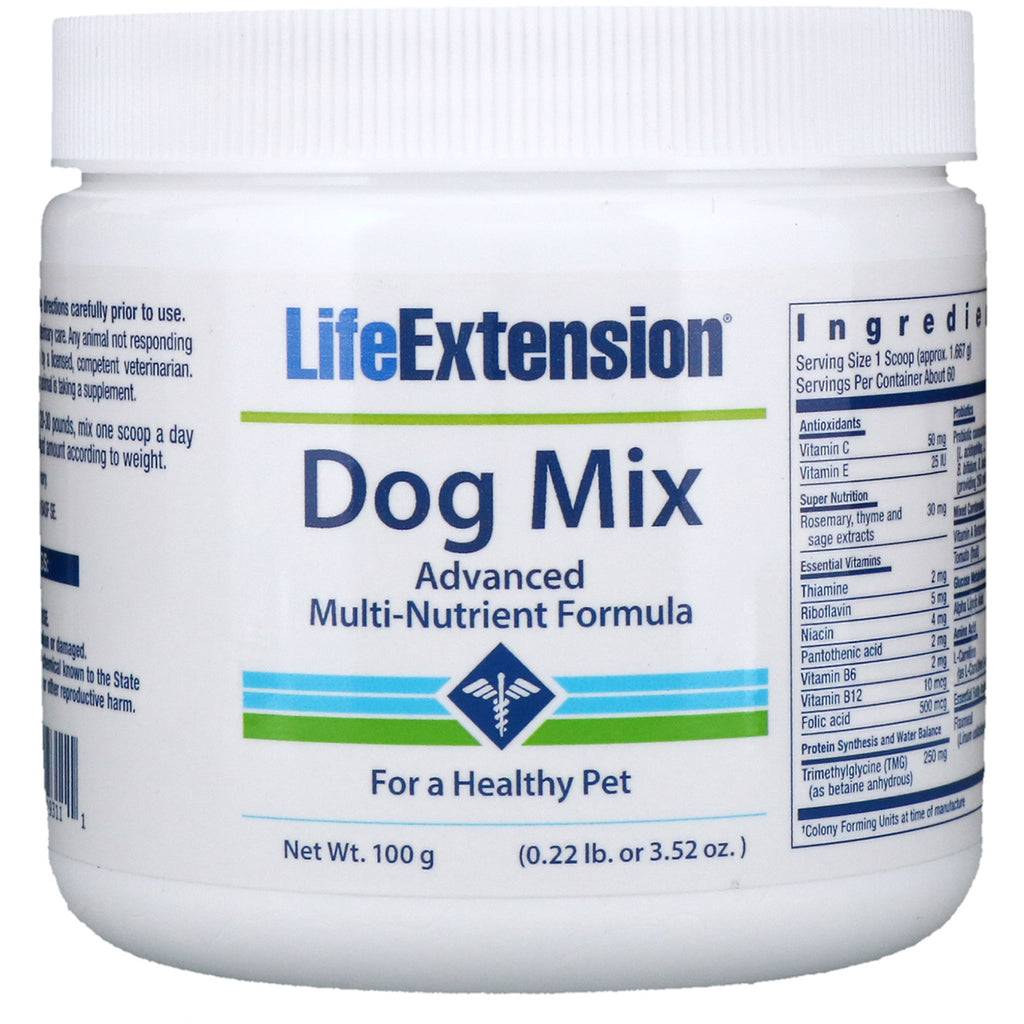 Life Extension, hondenmix, 3,52 oz (100 g)