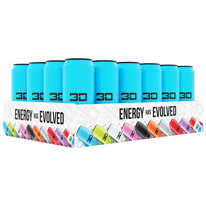 3D Energy Drink 24x473ml / Blue - Berry Blue