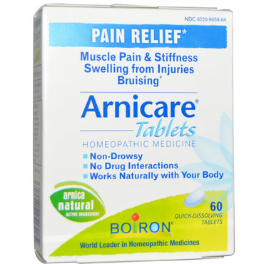 Boiron, arnicare, smertelindring, 60 hurtigtopløselige tabletter