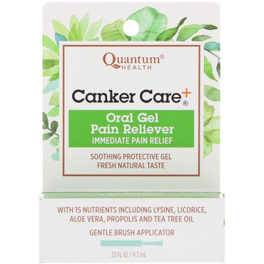 Quantum Health, Canker Care+, Oral Gel Pain Reliever, 0,33 fl oz (9,7 ml)