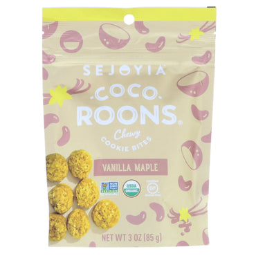 Sejoyia Foods, Coco-Roons, bocaditos de galleta masticables, vainilla y arce, 3 oz (85 g)