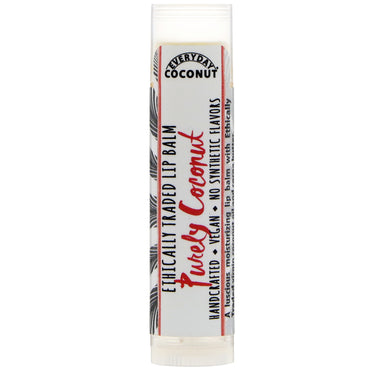 Everyday Coconut, Ethically Traded Lip Balm, Purely Coconut, 0.15 oz (4.25 g)