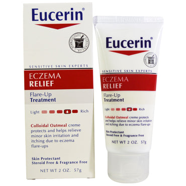 Eucerin, 湿疹緩和、フレアアップ トリートメント、2 オンス (57 g)
